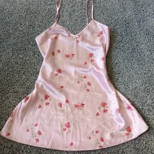 Nicolette Vintage Floral Flower Coquette Slip Dress USA Graphic Medium Babydoll